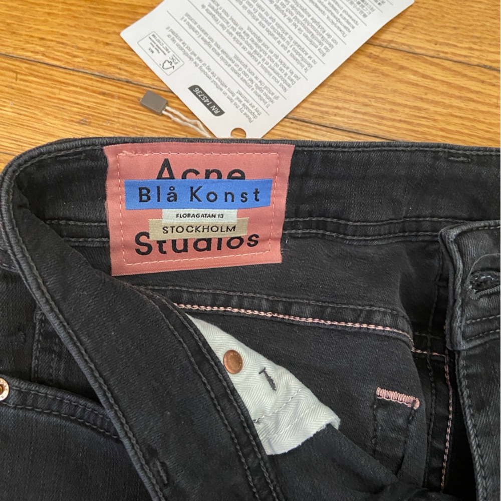 Acne studios black skinny jeans